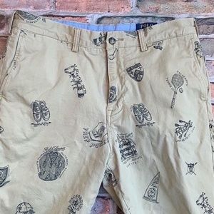 Classic Men’s Polo Ralph Lauren Stretch Classic Bermuda Shorts Tan Size 31